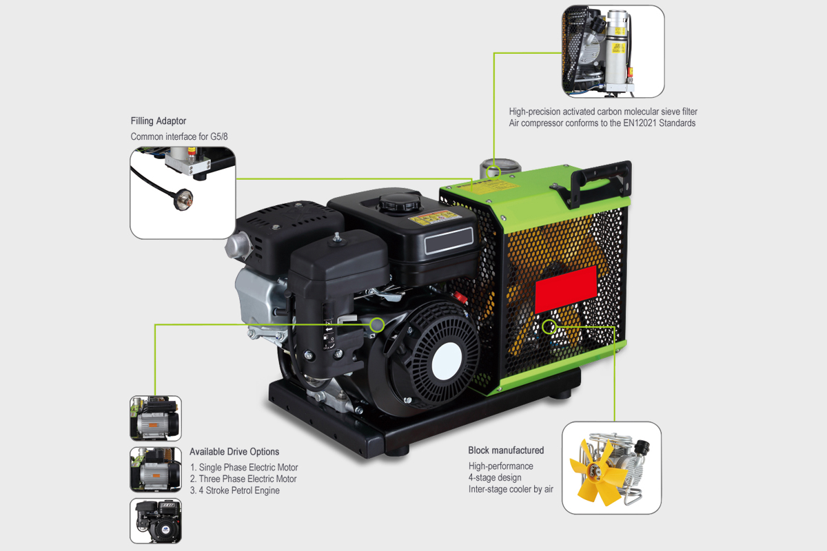 All New Portable Breathing Air Compressor
