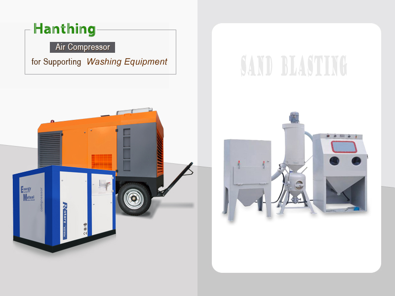 Air Compressor for Supporting Sand Blasting Machine