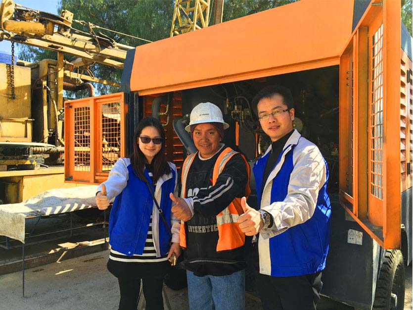 777cfm 20bar Diesel Portable Screw Air Compressor in Mexico
