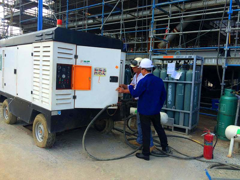 Hanthing Diesel Portable Screw Air Compressor for Coating in Thailand