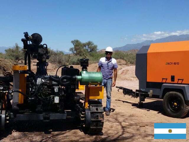 Hanthing Portable Air Compressor and Drilling Rig in Quartz Mine