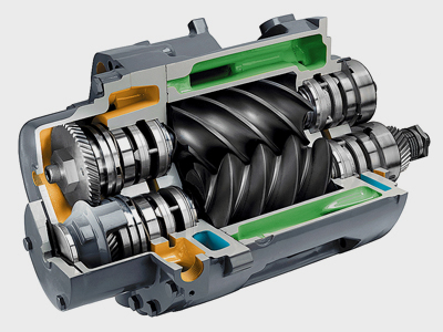 Working principle of double screw air compressor