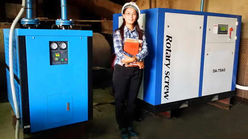 Hanthing Oil Free Air Compressor Running In Bangkok
