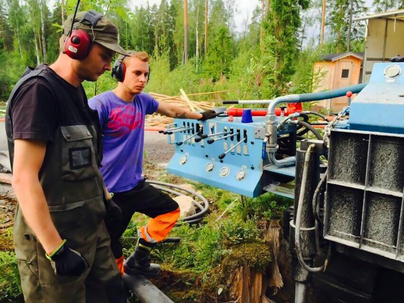 Air Compressor and Drilling Rig in Finland